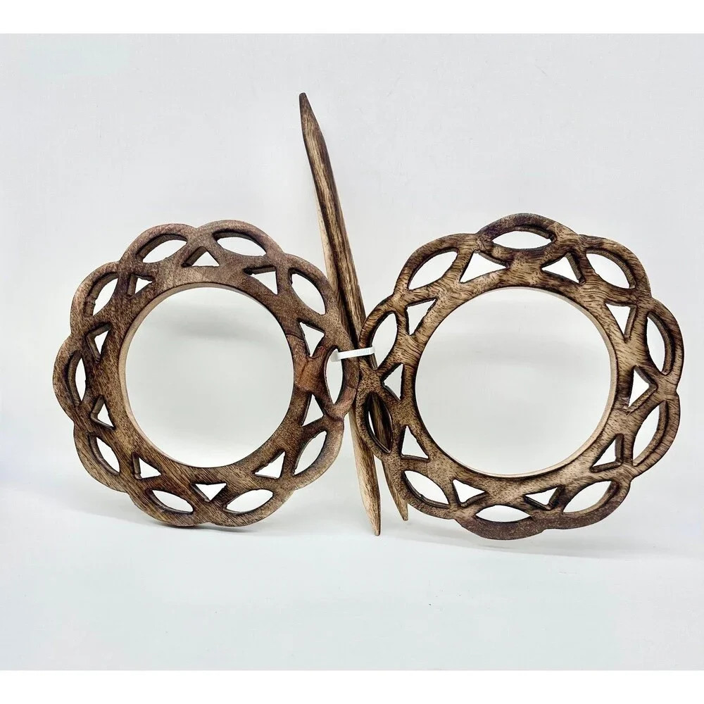 New Carved Wooden Curtain Brooch Tieback, with a matching stick pin